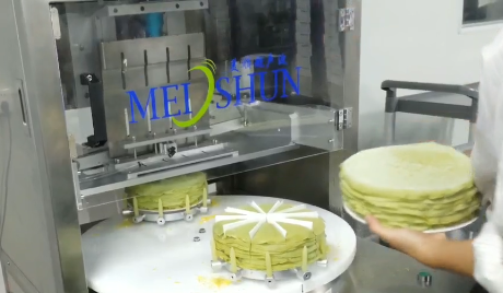 Cortador de pasteles congelados con inserción automática de papel para pasteles