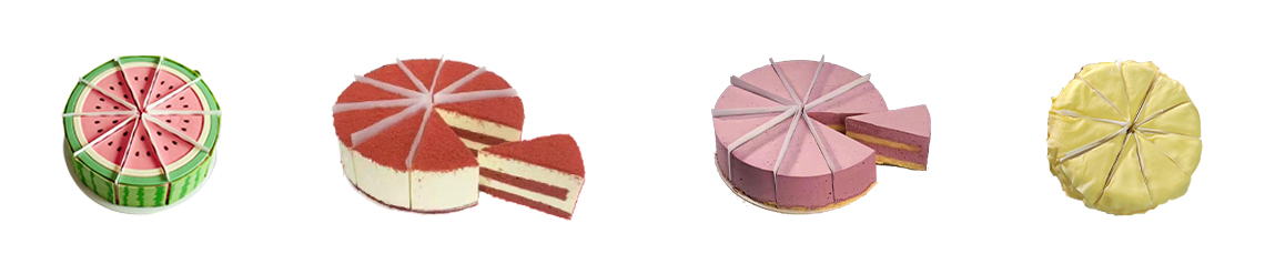 Cortador de pasteles redondo con cuatro soportes para pasteles para una alta productividad 6